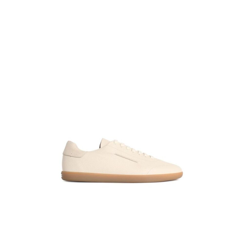 Zegna 'Low Top' Beige Leather Sneakers Men